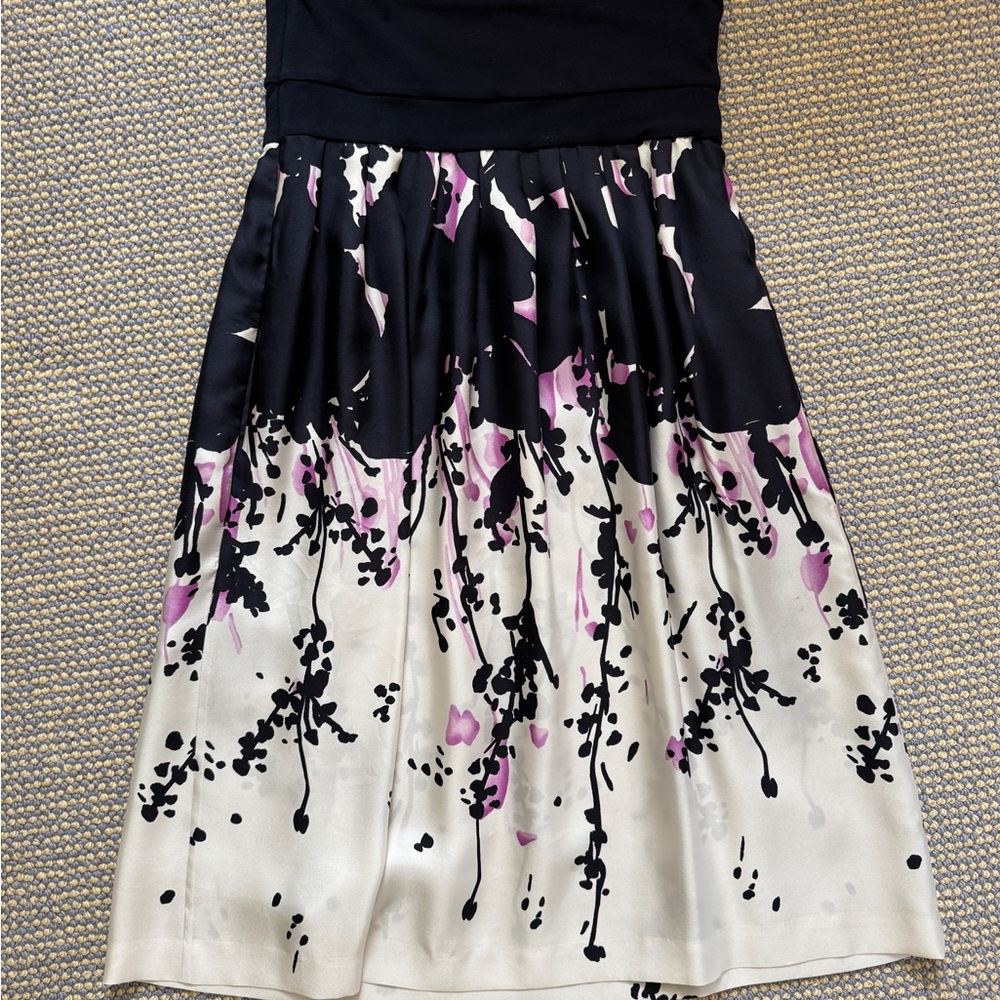 Elegant Black and Pink Floral Women's Skirt